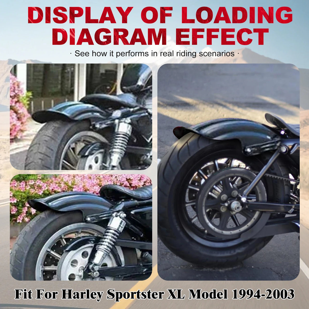 Garde-Boue Arrière ABS - Harley-Davidson Sportster XL 1994-2003 – photo 5/6