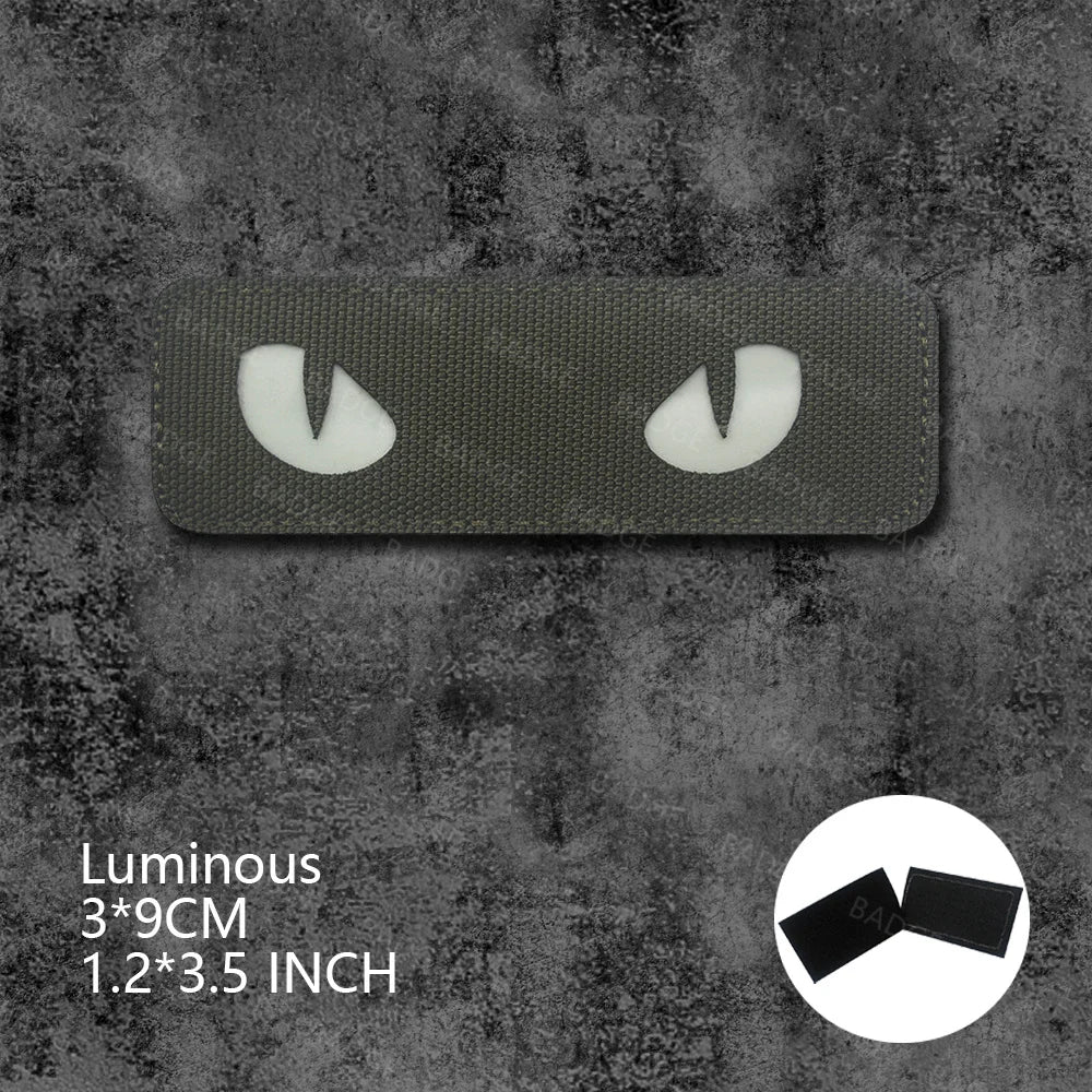 Écusson tactique phosphorescent yeux de chat - vue 22