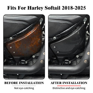 Caches Latéraux de Batterie en Carbone (Carbon Fiber) - Harley-Davidson Softail 2018-2025 – photo 2/6