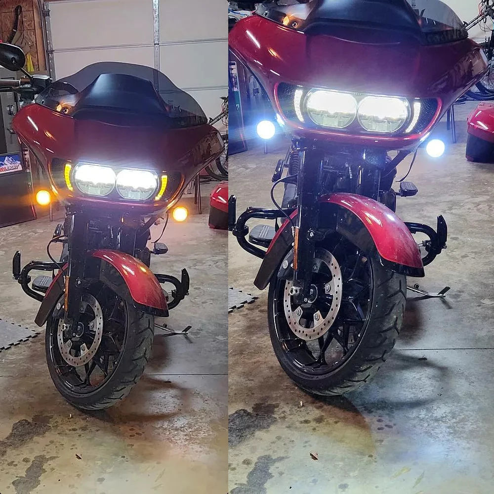 Clignotants LED avec feux de jour pour Harley Road Glide - vue 3