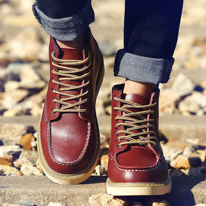Bottines cuir motard western - vue 1