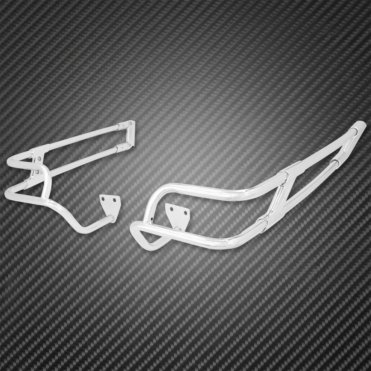 Support de rail chromé sur le couvercle d'un top case King de Harley-Davidson Touring - vue 4