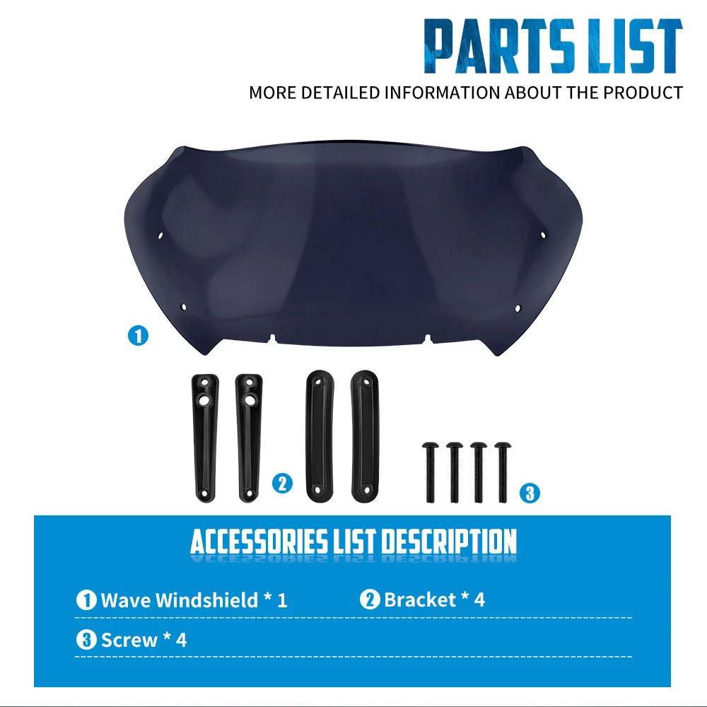 Déflecteur pare-brise vague pour Harley-Davidson Road Glide - vue 6