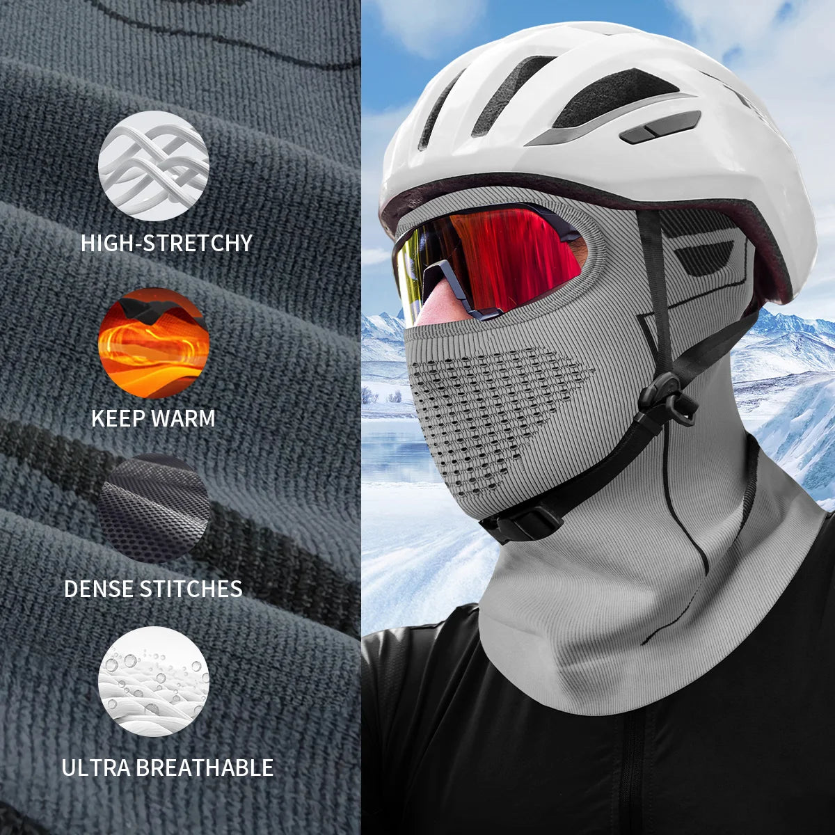 Cagoule moto hiver extensible coupe-vent - vue 5