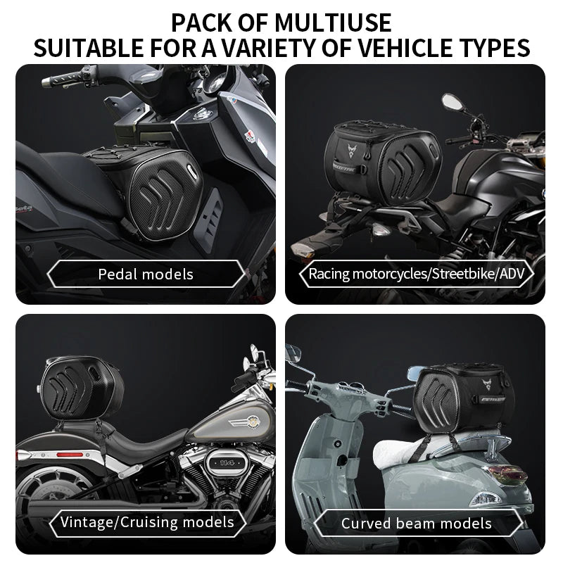 Sac de selle gris Motocentric pour moto - vue 3