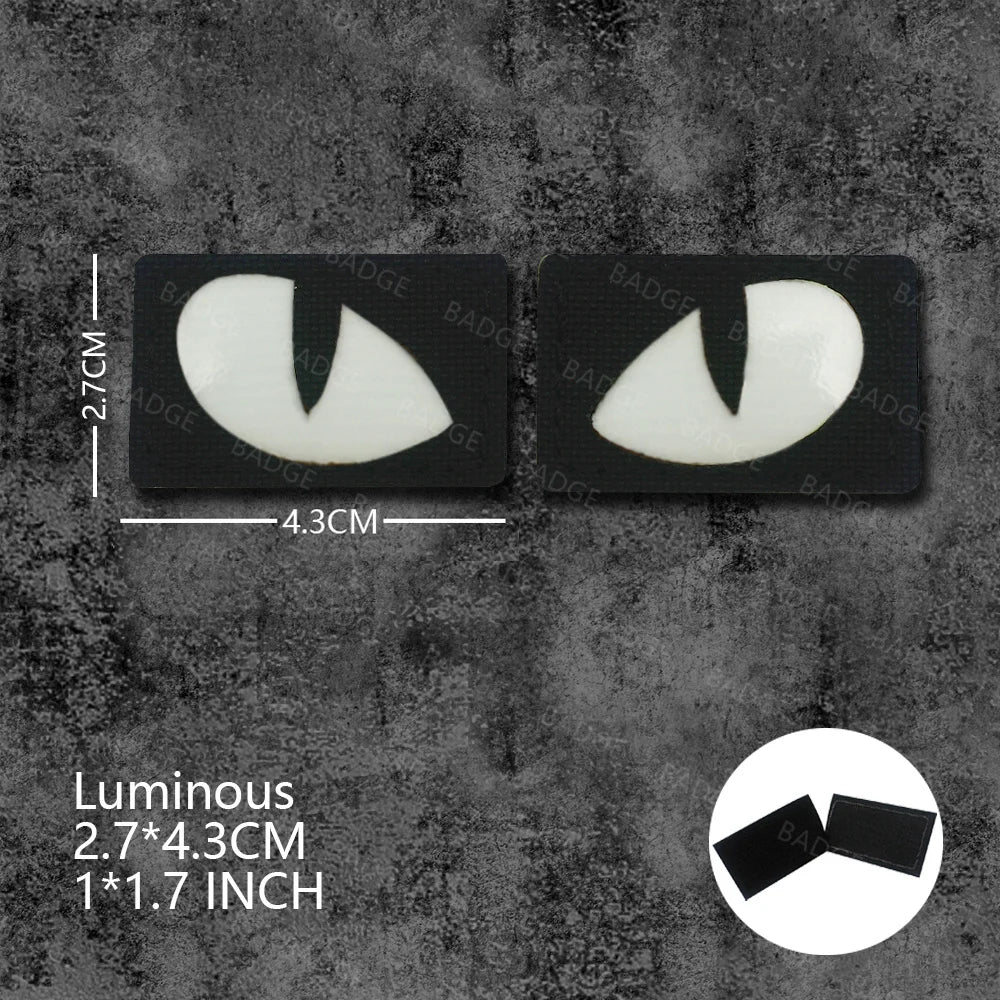 Écusson tactique phosphorescent yeux de chat - vue 23