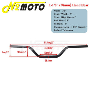 Guidon moto noir style club pour Harley-Davidson - vue 21