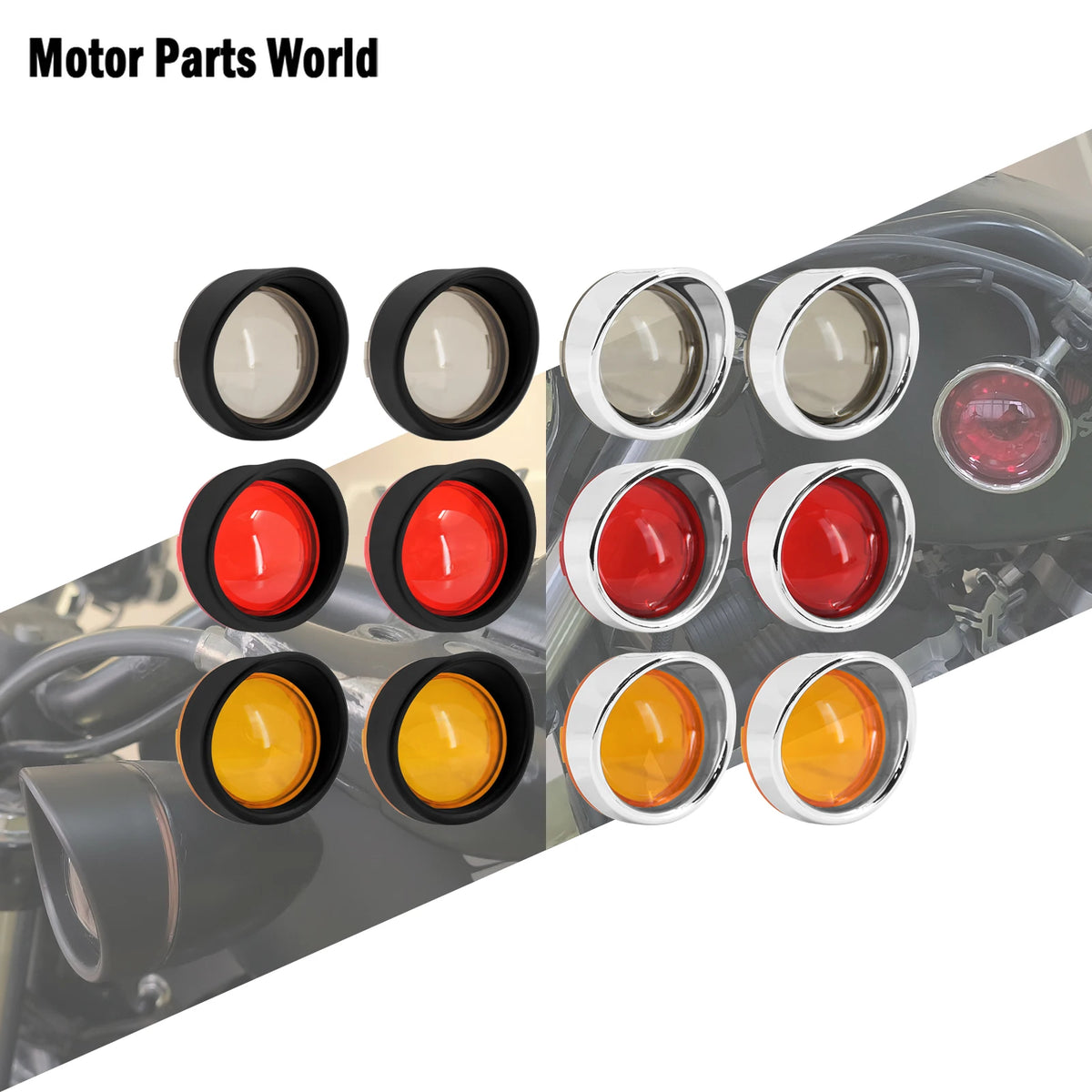 Visières de clignotants pour Harley Sportster et Softail - vue 1