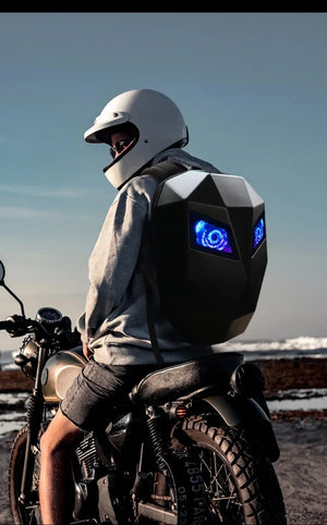 Sac à dos noir avec écran LED lumineux arrière - vue 6