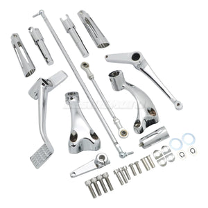 Kit complet commandes avancées CNC, repose-pieds, biellettes et leviers pour Harley-Davidson Sportster XL 48, 883, 1200, SuperLow 2004-2013 – photo 4/16