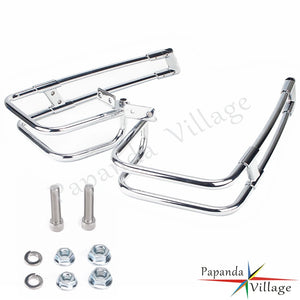 Arceau chromé double rail de protection de sacoche Harley - vue 7