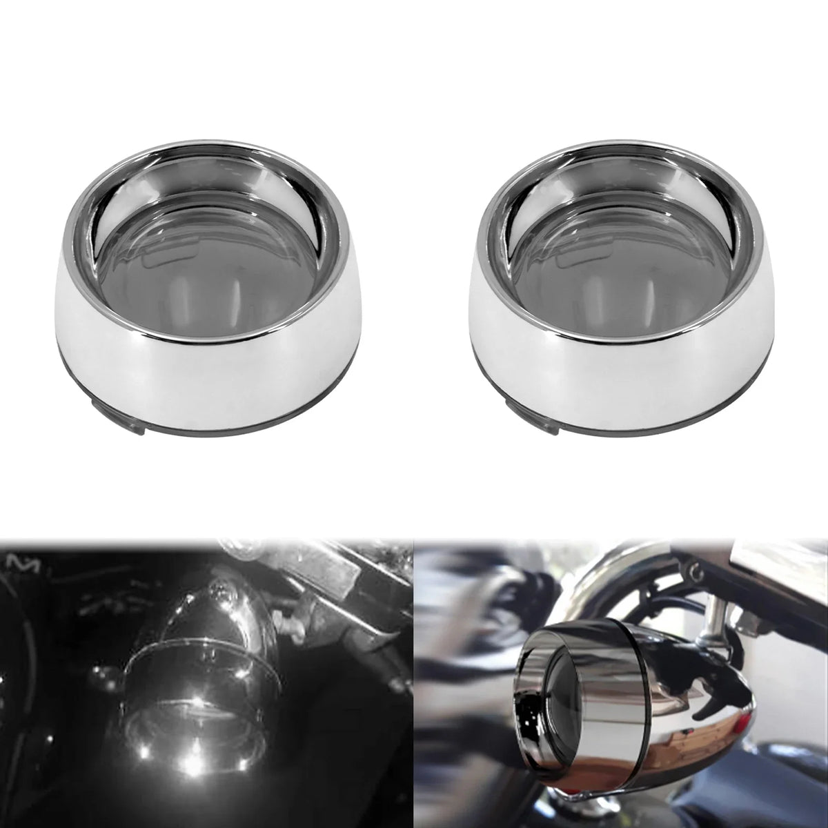 Visières de clignotants pour Harley Touring Softail - vue 7