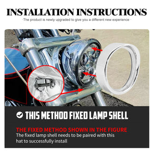 Anneau de calandre de phare chromé pour Harley-Davidson Softail - vue 4