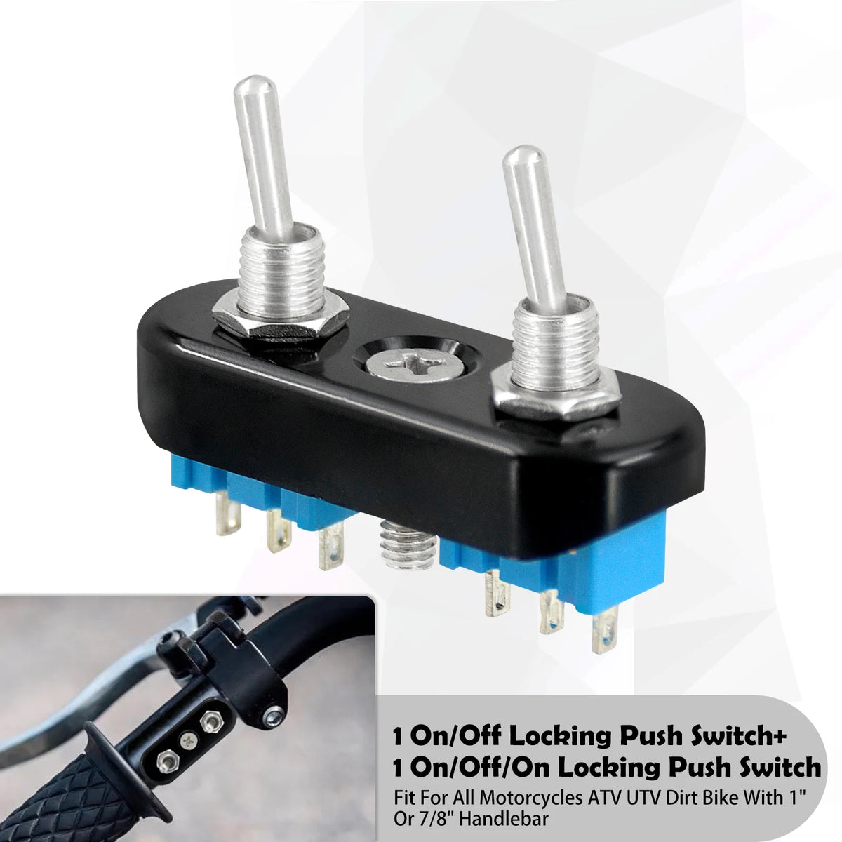 Interrupteur noir pour guidon moto universel - vue 19