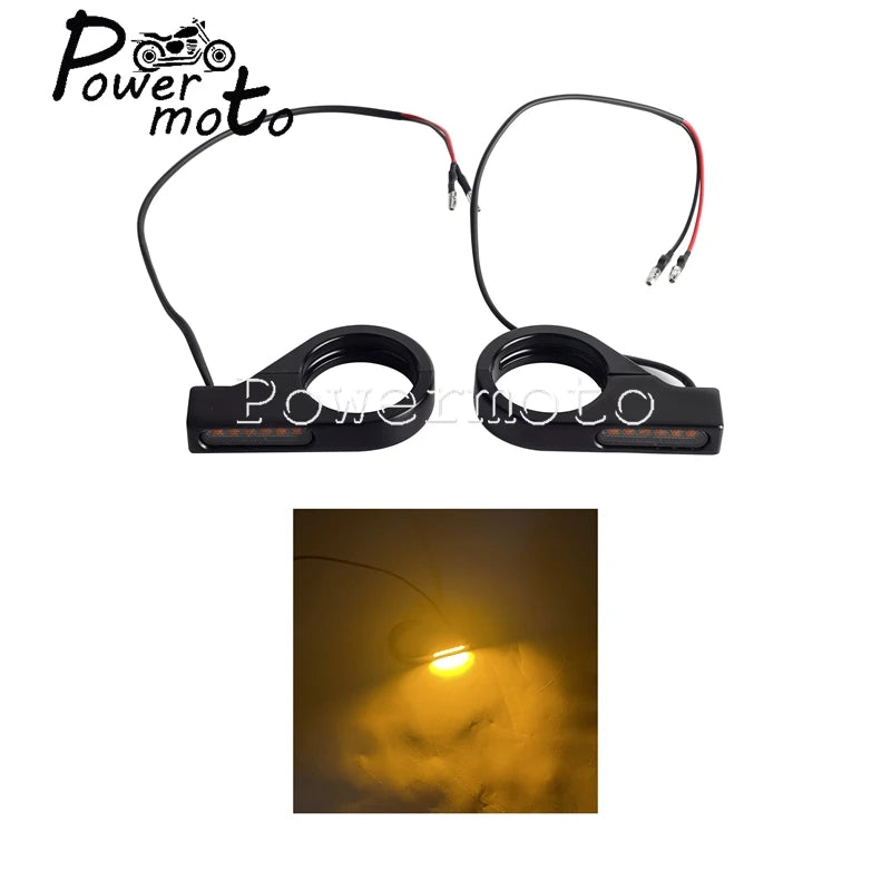 Clignotants LED de fourche 41 mm pour Harley - vue 8