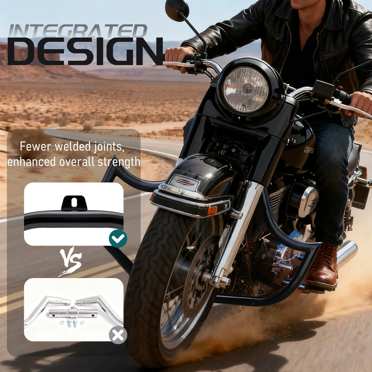 Barre de Protection Moteur "Meathook" 1.5" - Harley-Davidson Softail FL 2000-2017 – photo 6/7