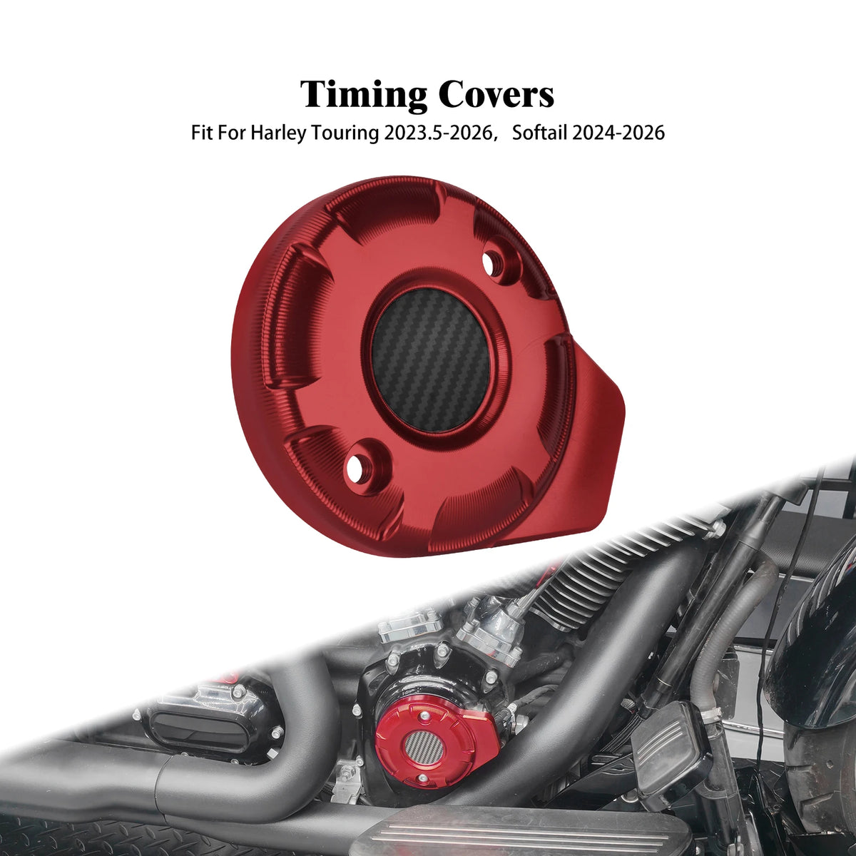 Cache de Distribution CNC (Timing Cover) - Harley-Davidson Touring 2023.5+, FLHXSE/FLTRX 2024+, Softail 2025 et plus récent – photo 12/12