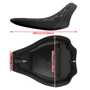 Selle solo conducteur profil bas façon cuir pour Harley-Davidson Softail - vue 6