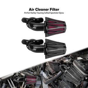 Filtre à air CNC gris et rouge pour moteur Harley-Davidson - vue 1