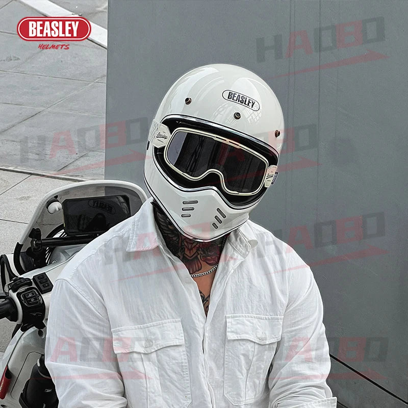 Casque moto intégral rétro - vue produit - vue 3