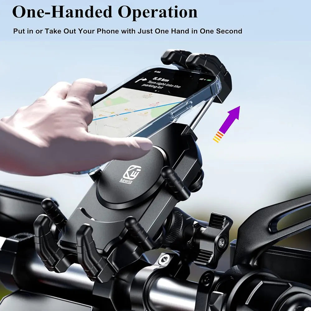 Support téléphone moto universel avec amortisseur anti-vibration – rotation 360° - vue 4