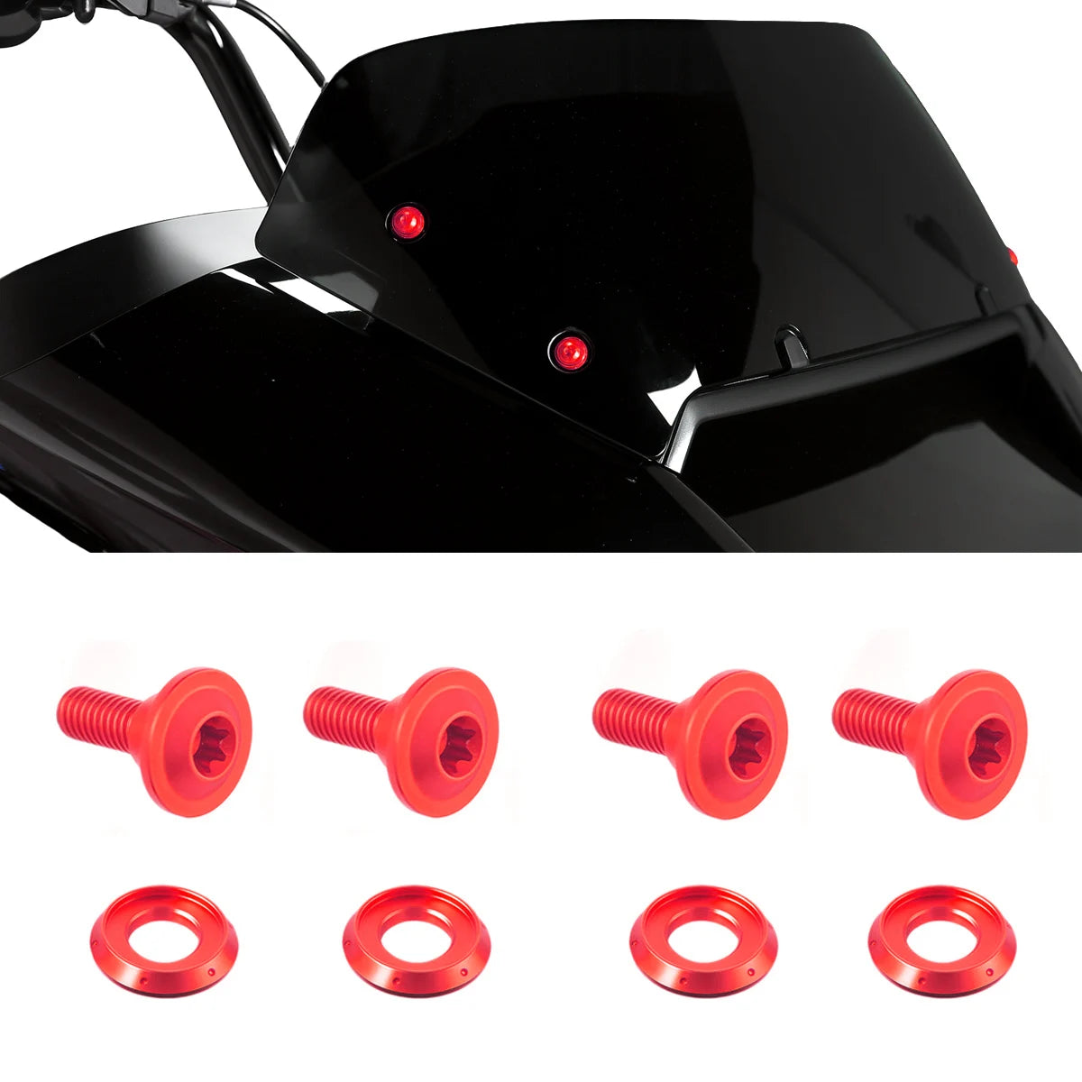 Vis de pare-brise pour Harley Road Glide - vue 4