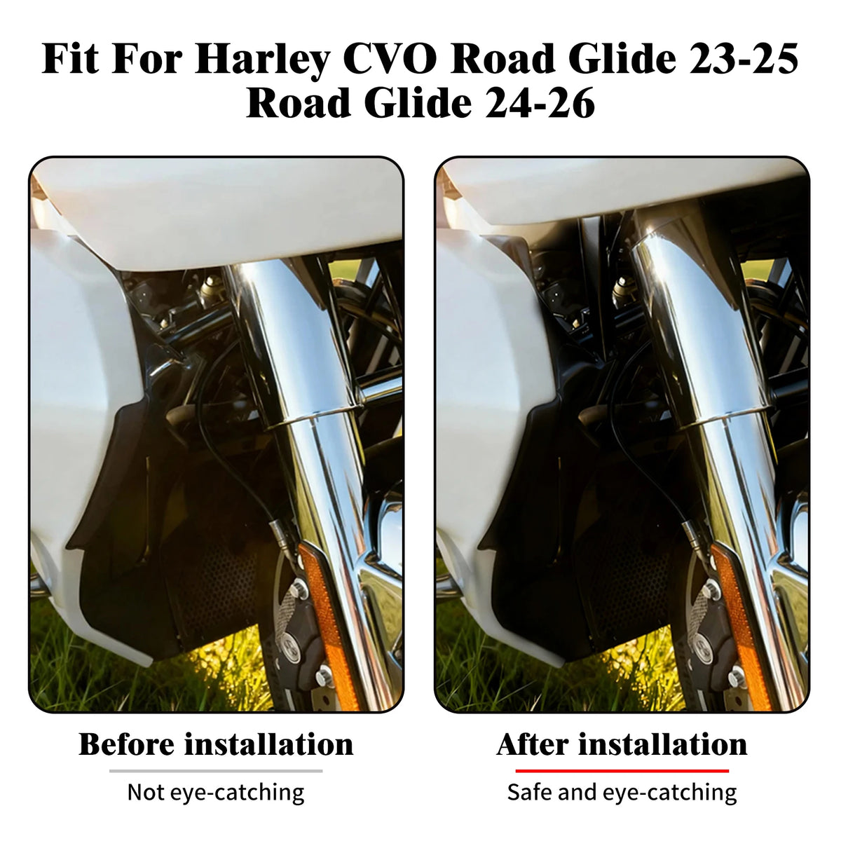 Kit de supports de carénages bas en aluminium pour Harley-Davidson Road Glide - vue 2