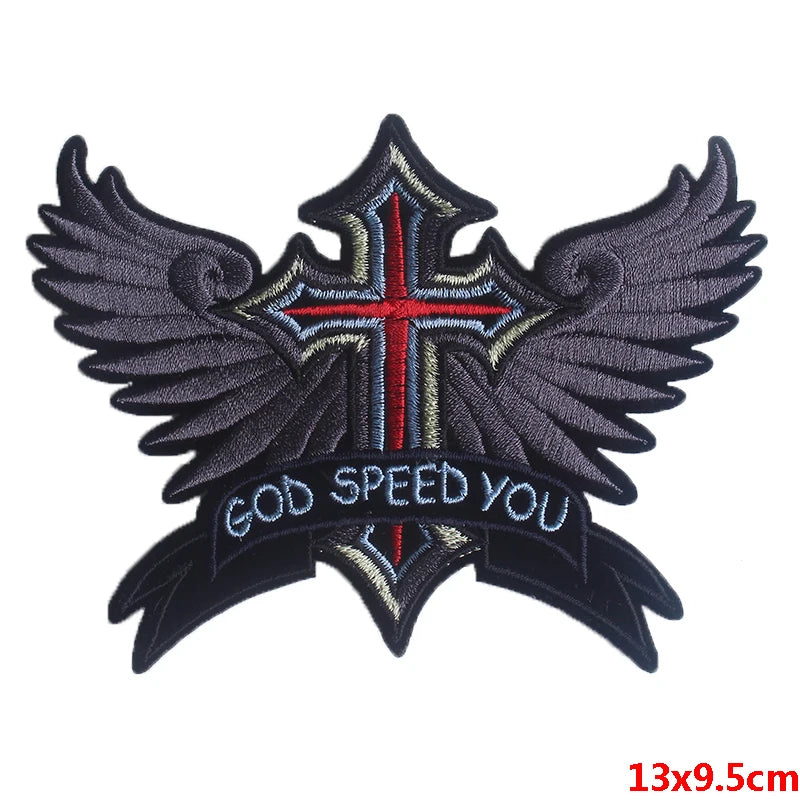 Écusson brodé biker/punk thermocollant - vue 20