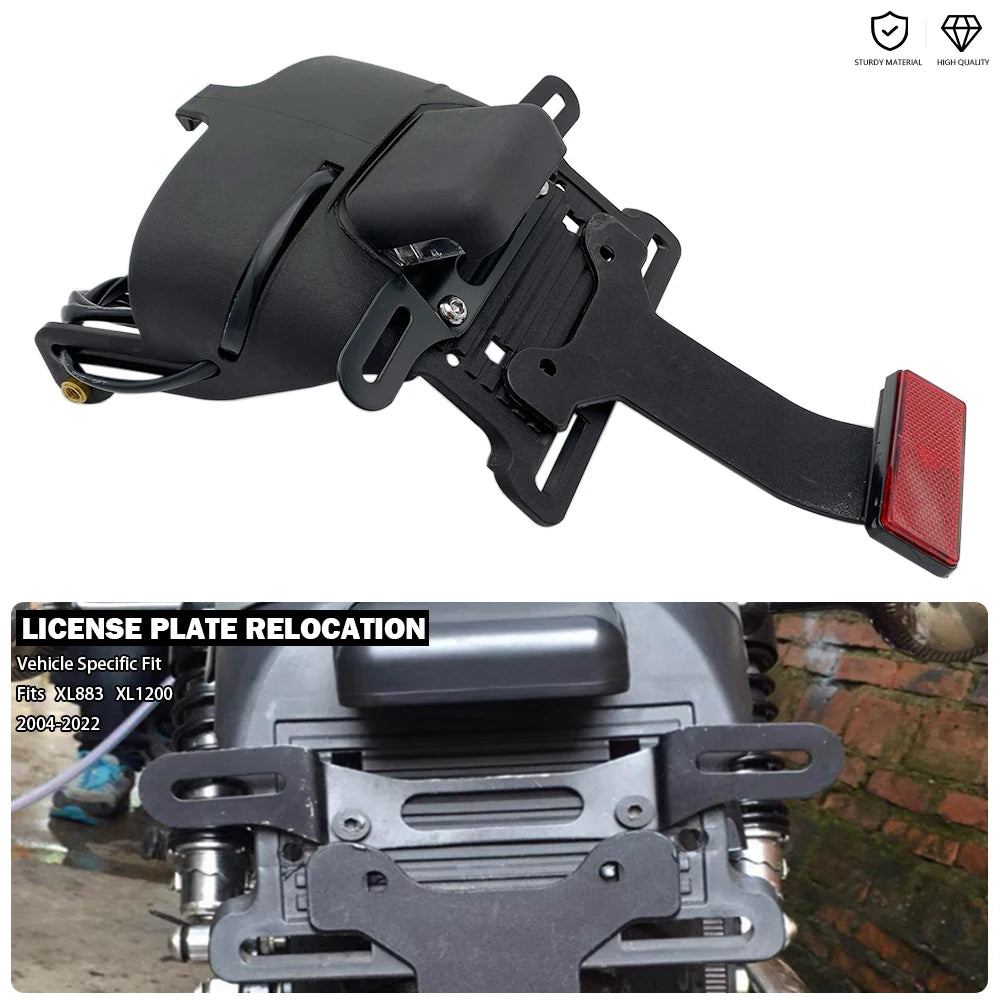 Support de plaque déporté pour Harley Sportster - vue 1