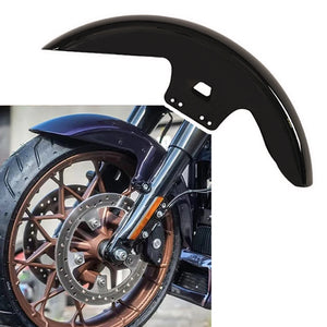 Garde-boue avant moto style chopped noir brillant pour Harley-Davidson Touring - vue 1