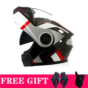 Casque moto modulable rétro double écran - vue - vue 13