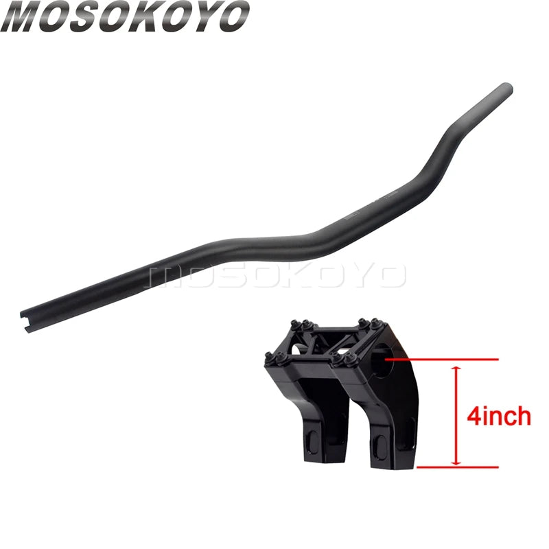 Risers pullback et guidon pour Harley Dyna Sportster Softail - vue 27