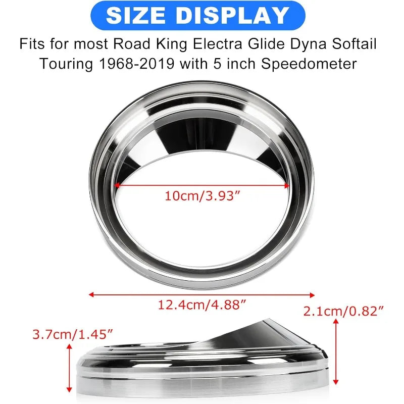 Visière de compteur 5 pouces pour Harley Road King Softail - vue 2