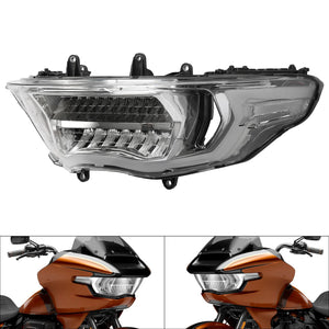 Phare LED avant noir TCMT monté sur une Harley-Davidson CVO Road Glide - vue 2