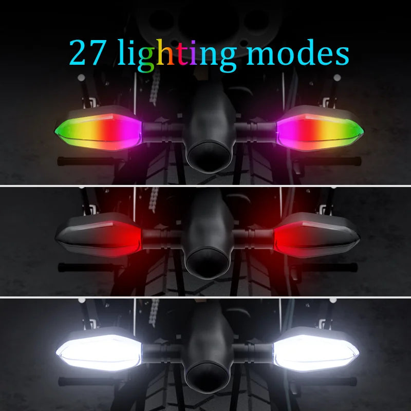 Clignotant LED avec éclairage RGB projetant une flèche ambre au sol - vue 3