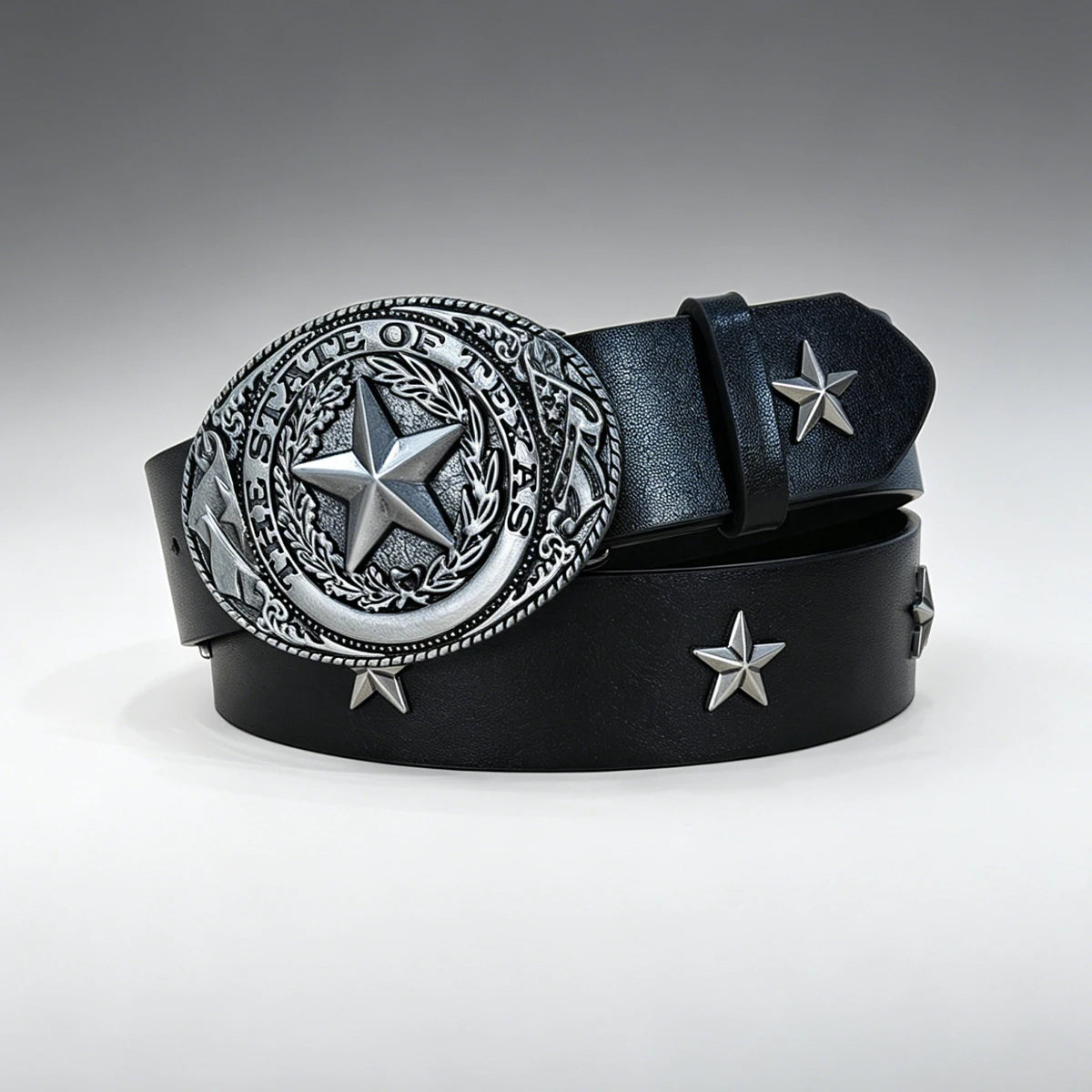 Ceinture homme cloutée boucle croix style punk - vue 4
