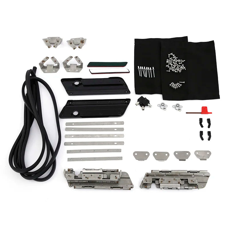 Kit de quincaillerie loquets et charnières pour sacoches rigides Harley Touring - vue 1