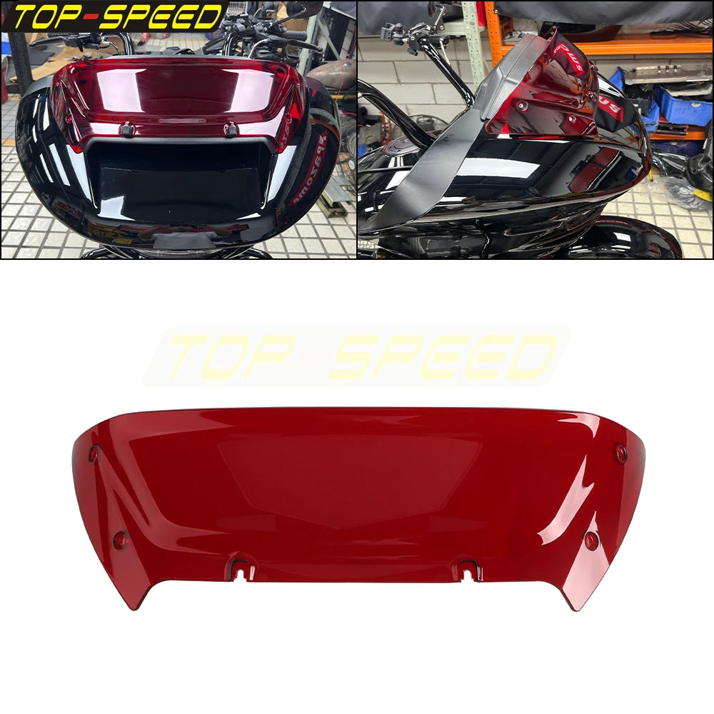Pare-brise fendu bleu pour Harley Road Glide - vue 13