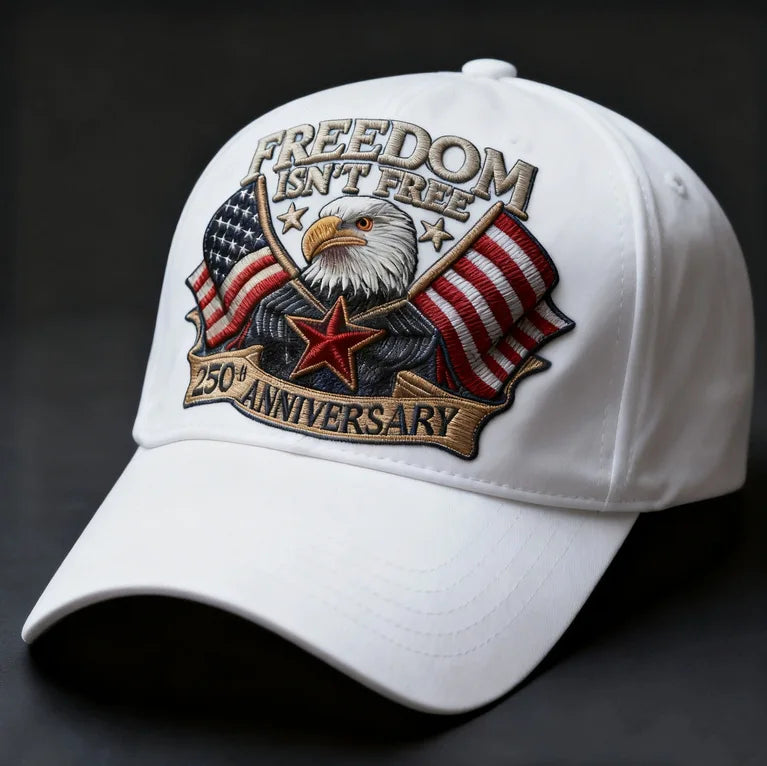 Casquette effet vieilli motif aigle américain - vue 1