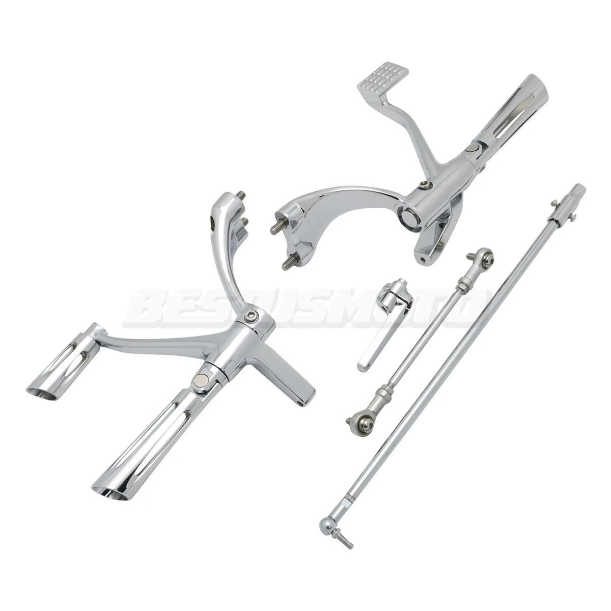 Kit complet commandes avancées CNC, repose-pieds, leviers et biellettes pour Harley-Davidson Sportster XL 883, 1200, 48 2004-2024 – photo 13/20