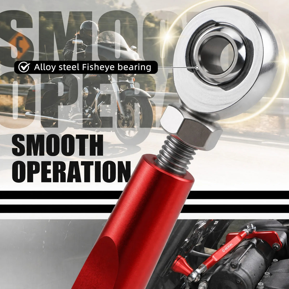 Stabilisateur de cadre NICECNC pour Harley Touring M8 (2017+) Road Glide, Road King, Street Glide – photo 4/9