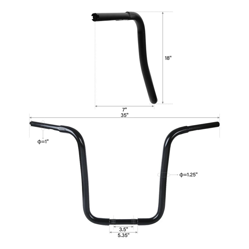 Guidon ape hanger pour Harley Softail et Sportster - vue 14