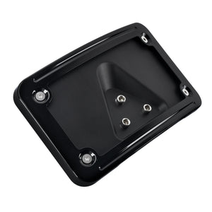 Support de plaque d'immatriculation moto incurvé noir - vue 3