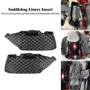 Doublure de sacoche noire avec surpiqûre pour Harley-Davidson Touring - vue 7