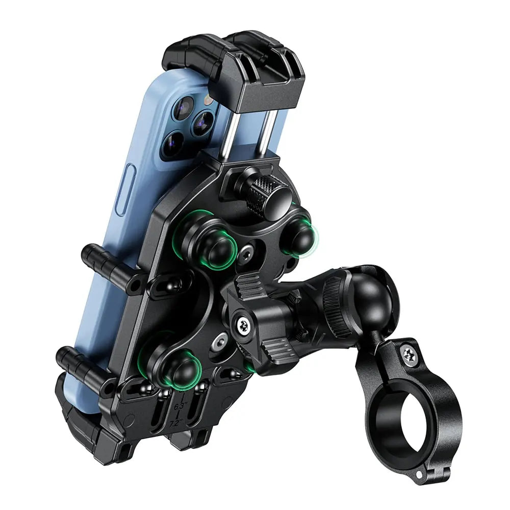 Support téléphone moto universel avec amortisseur anti-vibration – rotation 360° - vue 1