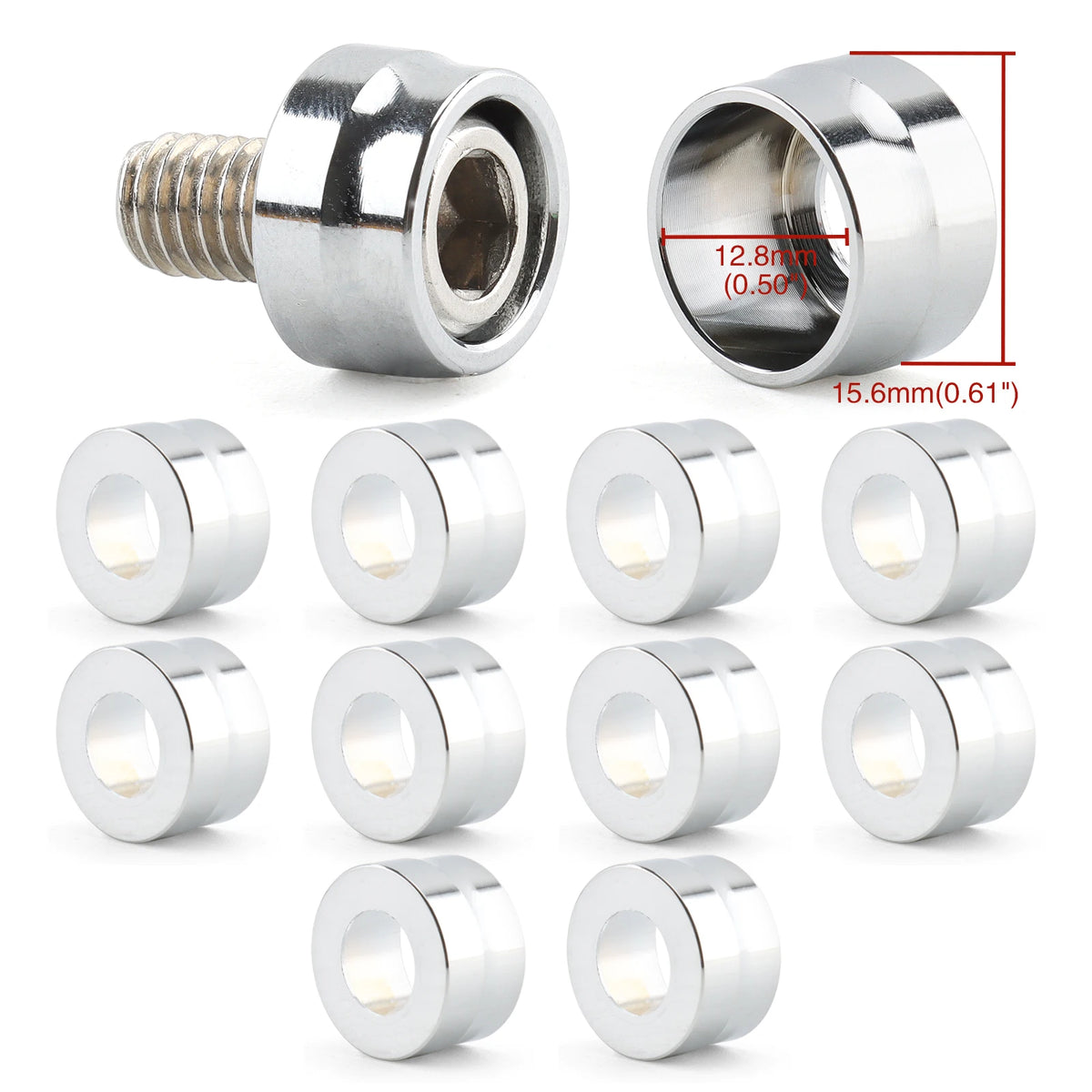 Caches de vis aluminium pour Harley Touring Softail - vue 10