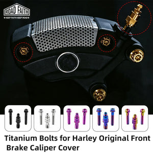 Boulons de Cache Étrier Avant en Titane pour Harley Touring, Softail – photo 1/12