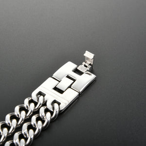 Bracelet chaîne acier inoxydable style biker - vue produit - vue 6