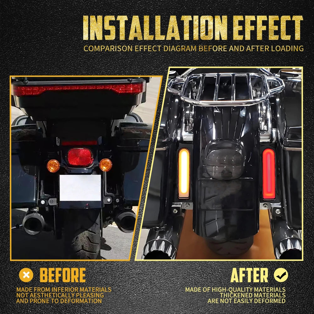 Feu LED latéral de sacoche clignotant/stop - Harley Touring Road King, Ultra Limited FLHR 2014 et + – photo 4/10
