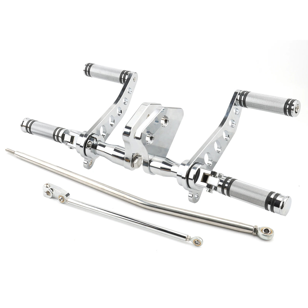 Kit commandes avancées, repose-pieds chrome et noir en aluminium pour Harley-Davidson Dyna Street Bob FXDB 2006-2017, Super Glide 2000-2015 FXDF – photo 10/10